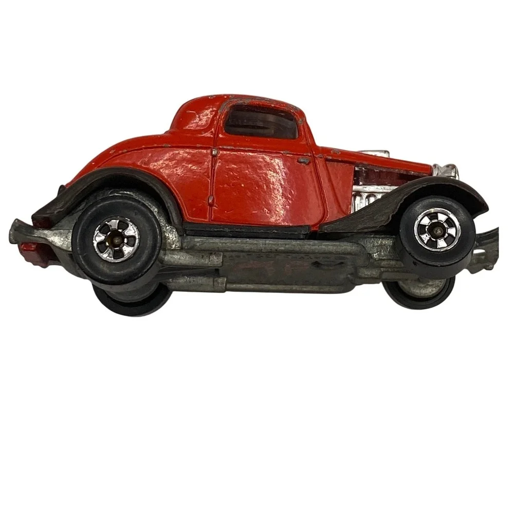 Vintage Hot Wheels 1979 Red 3-Window 34 Ford Coupe Hot Rod Flame Decal Hong Kong